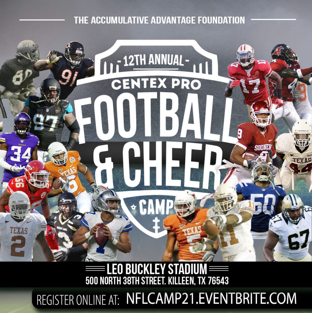 Centex Pro football and cheer camp poster